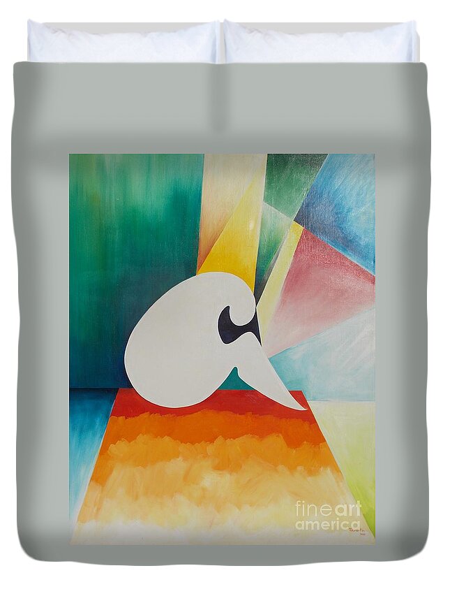 Loneliness Duvet Cover featuring the painting Loneliness by PainterArtist FIN
