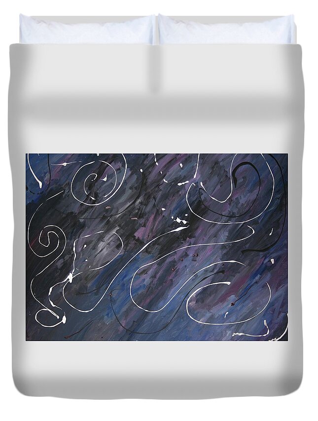  Duvet Cover featuring the painting Lonely Day by Corey Haim