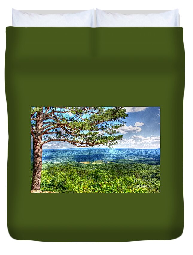 Pine Duvet Cover featuring the photograph Lonesome Pine by Dan Stone