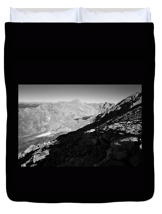 Mt. Evans Landscape Photograph Duvet Cover featuring the photograph Long Shadows by Jim Garrison