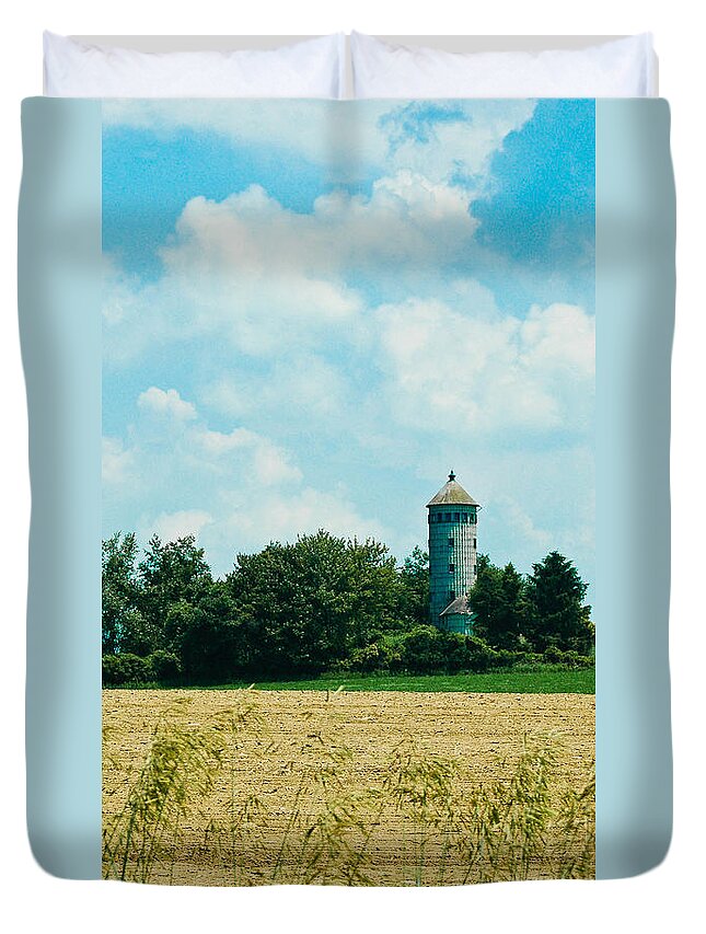 Towers Duvet Cover featuring the photograph Lost In Time 3 by Rhonda Barrett