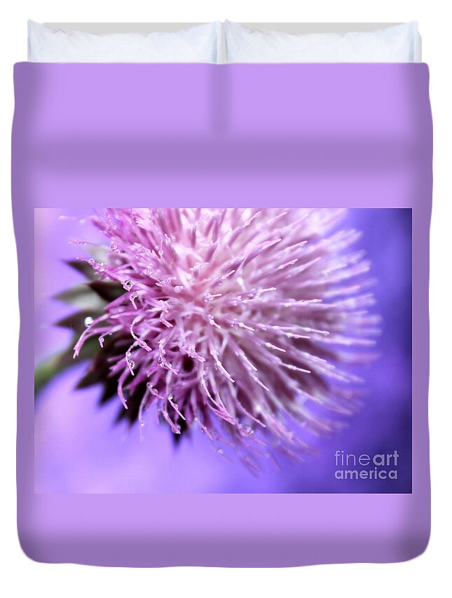 Thistle Duvet Cover featuring the photograph Love Hope Faith by Krissy Katsimbras