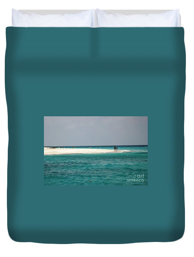 Aruba Duvet Cover featuring the photograph Love In Aruba by Living Color Photography Lorraine Lynch