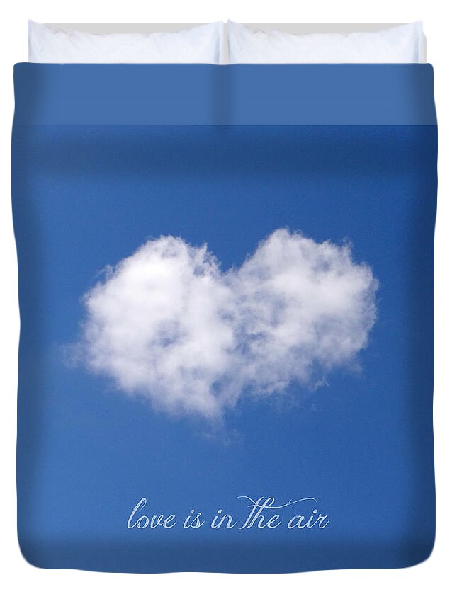 Love Is In The Air Duvet Cover featuring the photograph Love is in the Air by Dark Whimsy