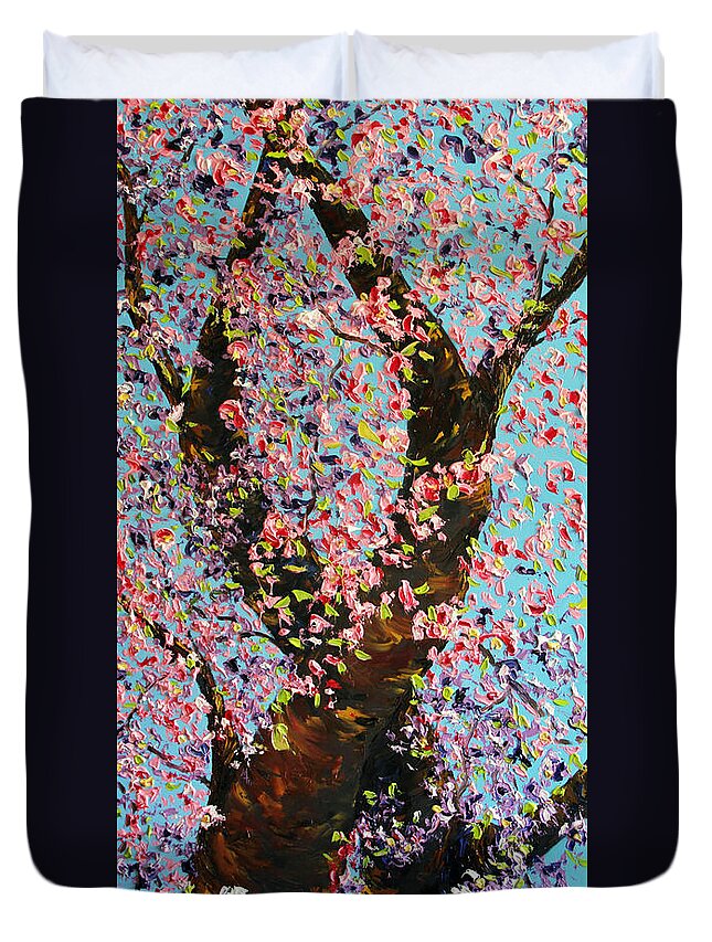 Spring Duvet Cover featuring the painting Love Wound by Meaghan Troup