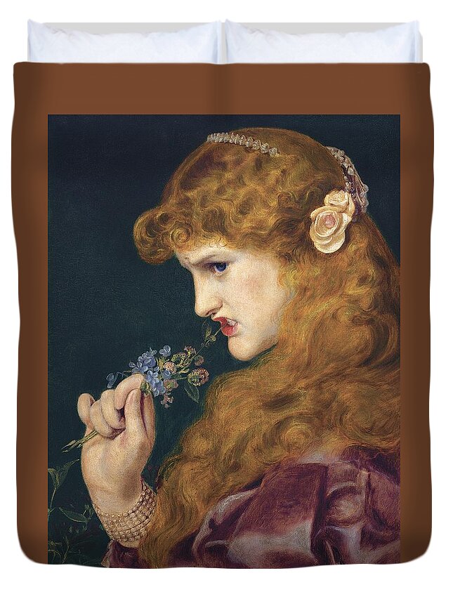 Frederick Sandys Duvet Cover featuring the painting Loves Shadow by Frederick Sandys
