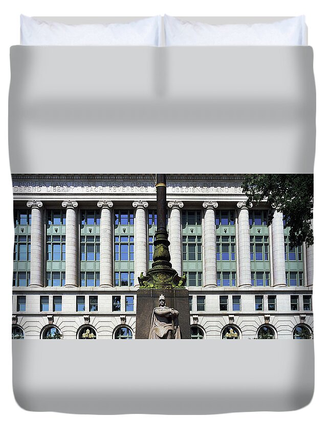 Photography Duvet Cover featuring the photograph Low Angle View Of A Building, Duluth by Panoramic Images
