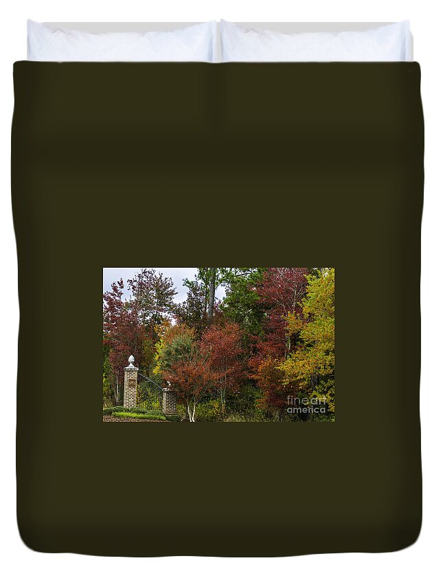 Lowcountry Duvet Cover featuring the photograph Lowcountry Fall Color by Dale Powell