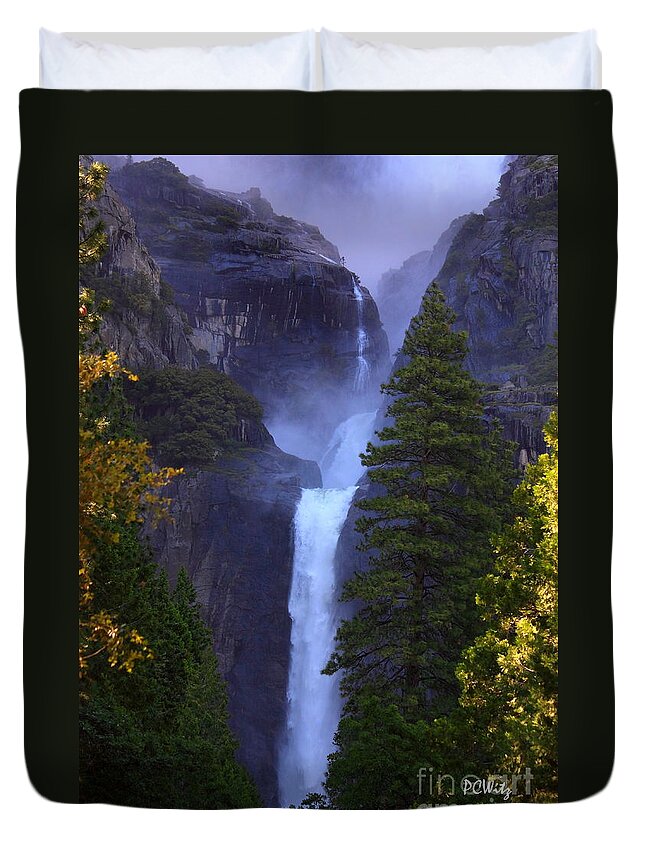 Lower Yosemite Falls Duvet Cover featuring the photograph Lower Yosemite Falls by Patrick Witz