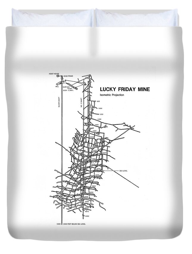 Chart Duvet Cover featuring the photograph Lucky Friday by Theodore Clutter