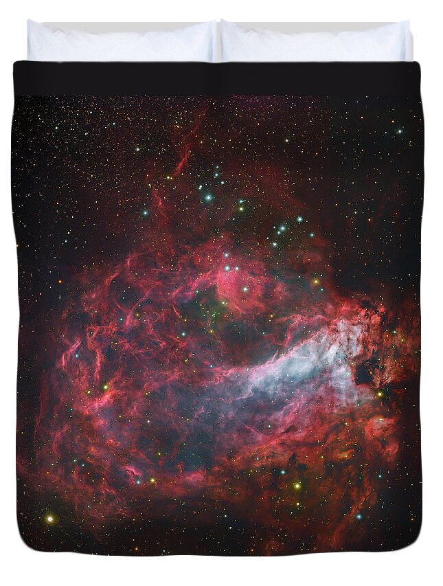 Constellation Duvet Cover featuring the photograph M17, The Omega Nebula In Sagittarius by Robert Gendler/stocktrek Images