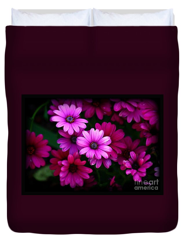 Magenta Floral Duvet Cover featuring the photograph Magenta Floral by Patrick Witz