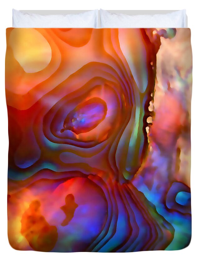 Abstract Duvet Cover featuring the photograph Magic Shell by Rona Black