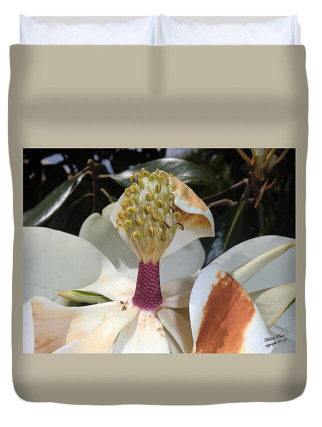  Duvet Cover featuring the photograph Magnolia Magnicence by Michele Penn