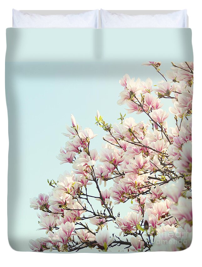 Magnolia Duvet Cover featuring the photograph Magnolias by Sylvia Cook