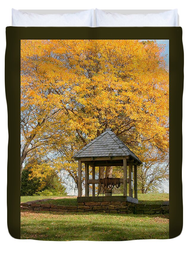 Autumn Duvet Cover featuring the photograph Make A Wish by Kim Hojnacki