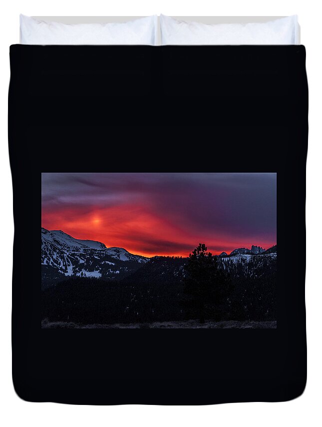 California Duvet Cover featuring the photograph Mammoth Sunset by Cat Connor