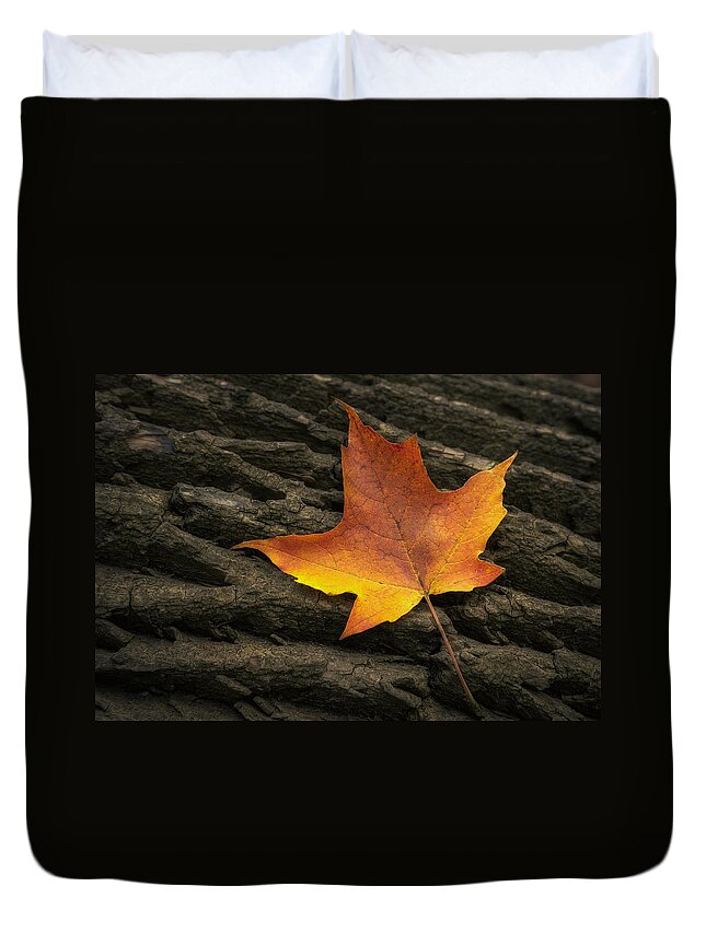 Maple Duvet Cover featuring the photograph Maple Leaf by Scott Norris