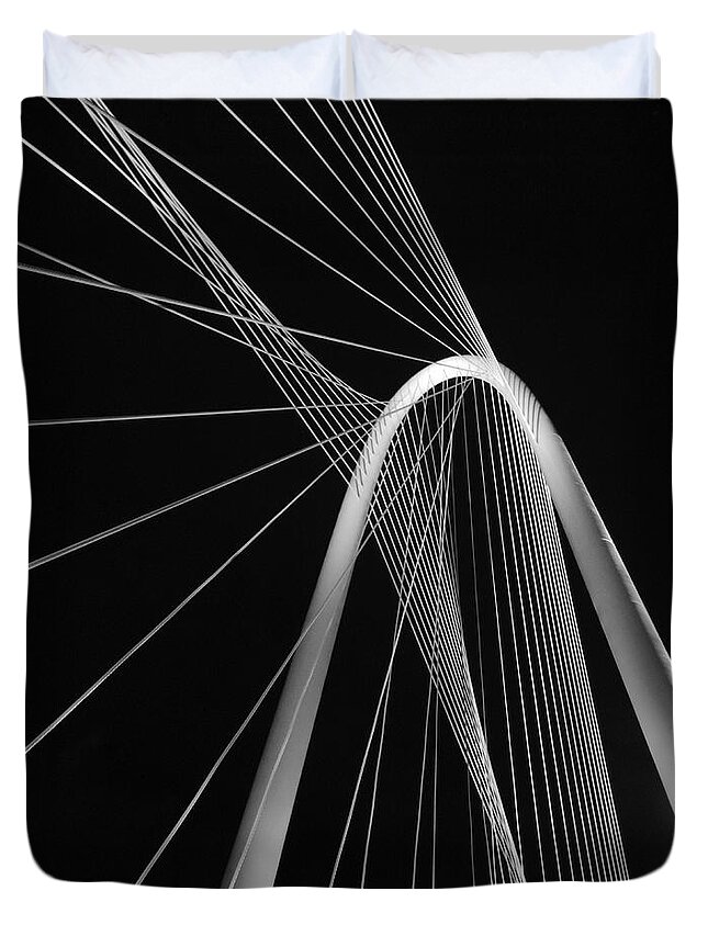 Margaret Hunt Hill Bridge Duvet Cover featuring the photograph Margaret Hunt Hill Bridge Dallas Texas by Robert ONeil
