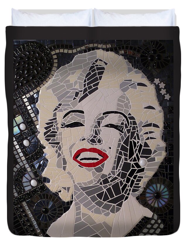 Marilyn Monroe Duvet Cover featuring the photograph Marilyn by Adriana Zoon