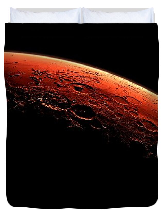 Mars Duvet Cover featuring the photograph Mars Sunrise by Benjamin Yeager