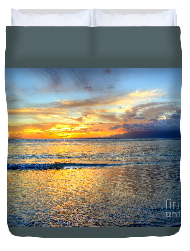 Maui Duvet Cover featuring the photograph Maui Reflections by Kelly Wade
