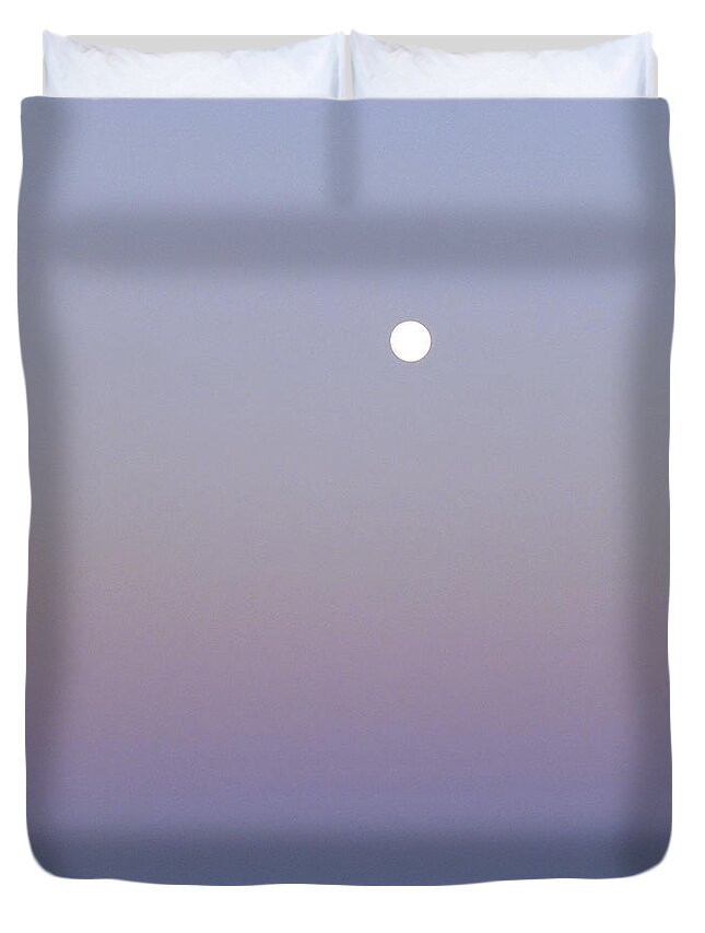 Moon Duvet Cover featuring the photograph Mauve Moonlight by Dee Flouton