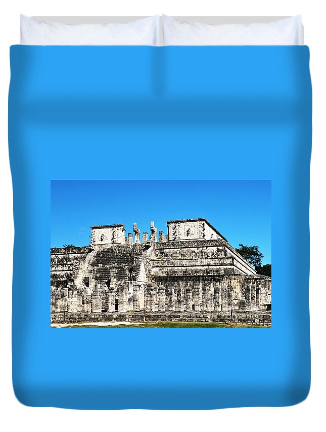 Mayan Duvet Cover featuring the photograph Mayan Ruins by Judy Wolinsky