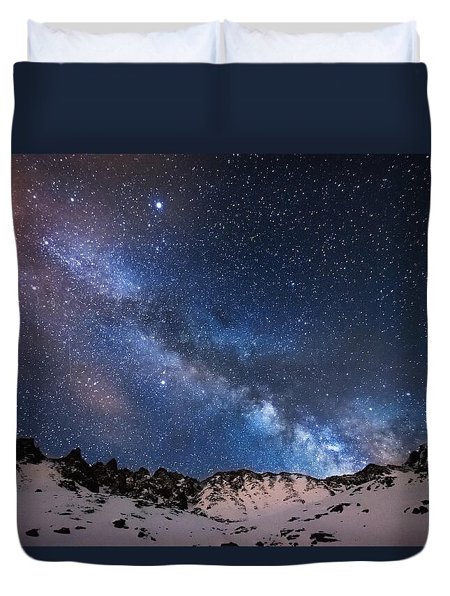 Colorado Duvet Cover featuring the photograph Mayflower Gulch Milky Way by Darren White