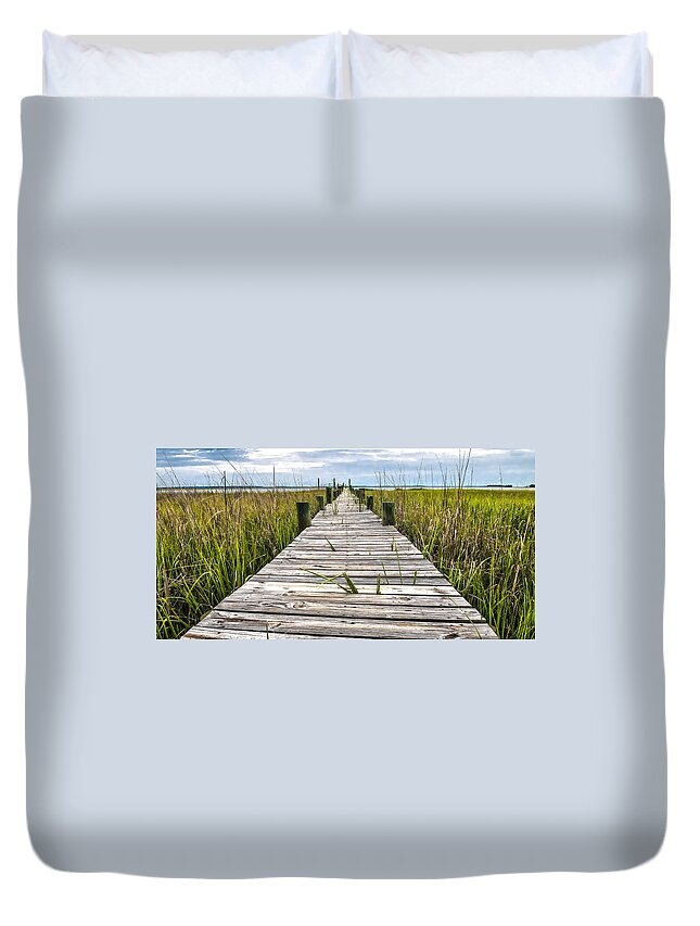 Chisolm Island Duvet Cover featuring the photograph McTeer Dock by Scott C Hansen
