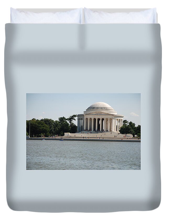 Declaration Of Independence Duvet Cover featuring the photograph Memorial by the Water by Kenny Glover