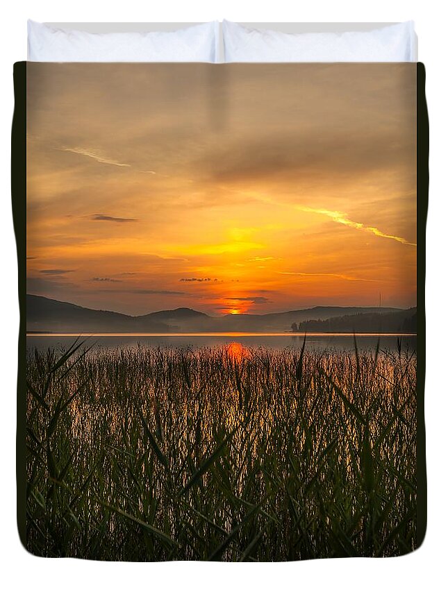 Sky Duvet Cover featuring the photograph Peace of mind by Rose-Maries Pictures