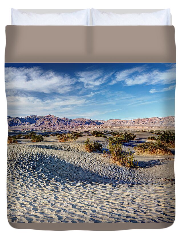American Duvet Cover featuring the photograph Mesquite Flat Dunes by Heidi Smith