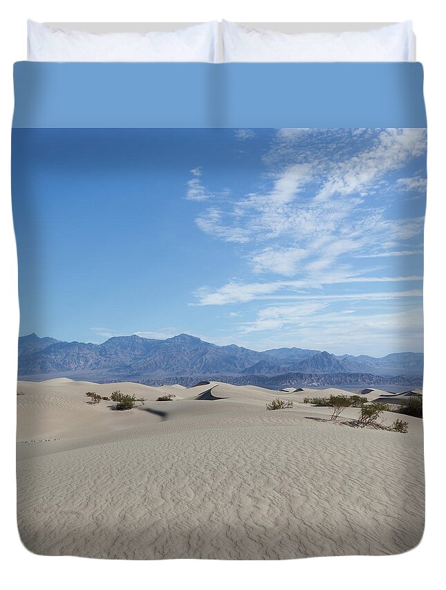 Tranquility Duvet Cover featuring the photograph Mesquite Flat Sand Dunes, Death Valley by Tuan Tran