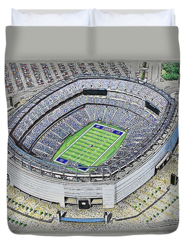 Metlife Stadium New York Giants Duvet Cover For Sale By D J Rogers