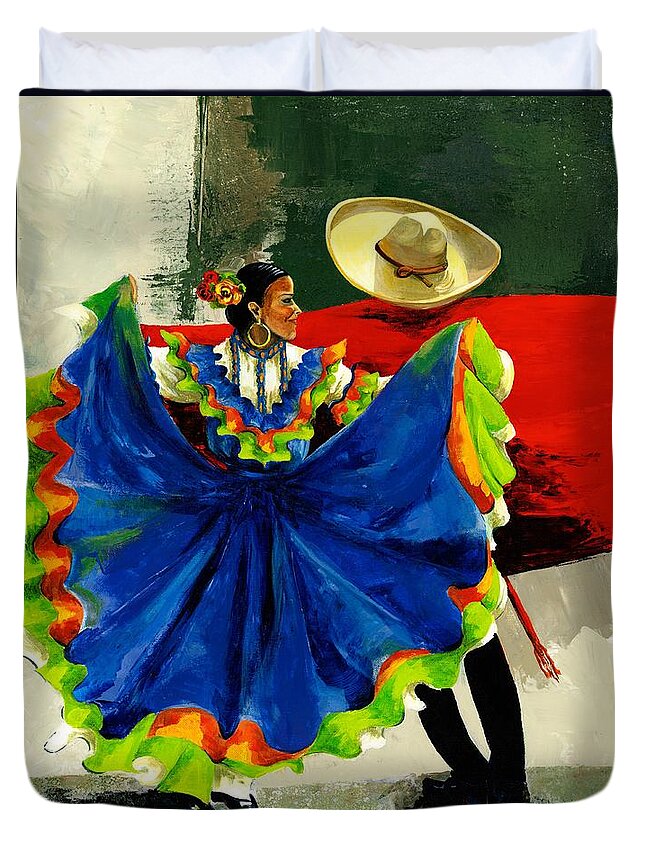 Mexican Dancers Duvet Cover For Sale By Elisabeta Hermann