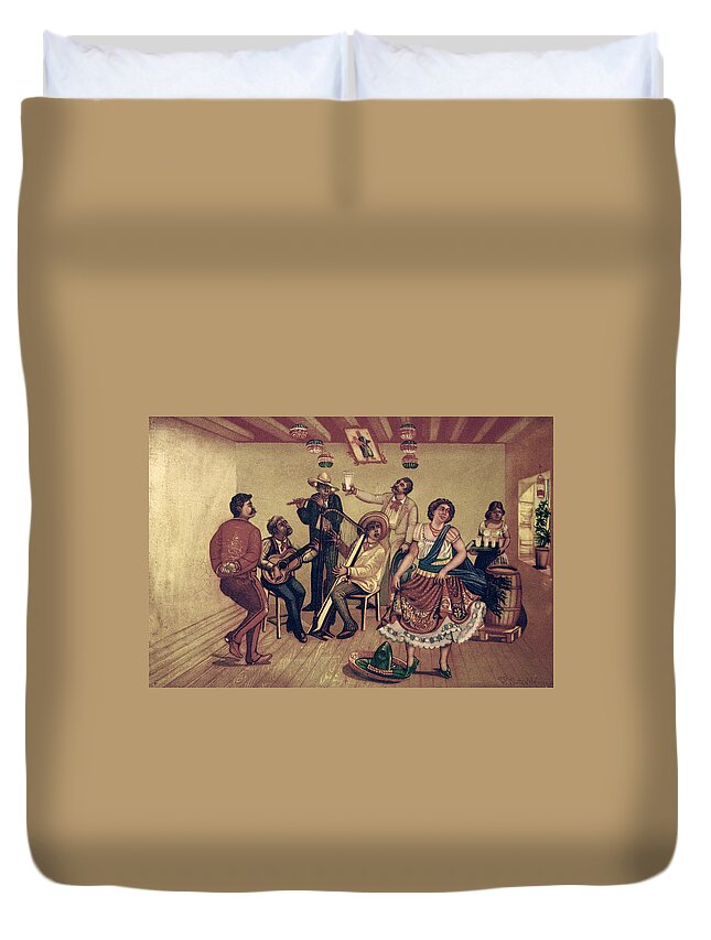 20th Century Duvet Cover featuring the photograph Mexico: Hat Dance by Granger