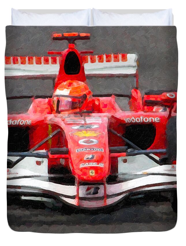 Clarence Holmes Duvet Cover featuring the photograph Michael Schumacher Canadian Grand Prix II by Clarence Holmes