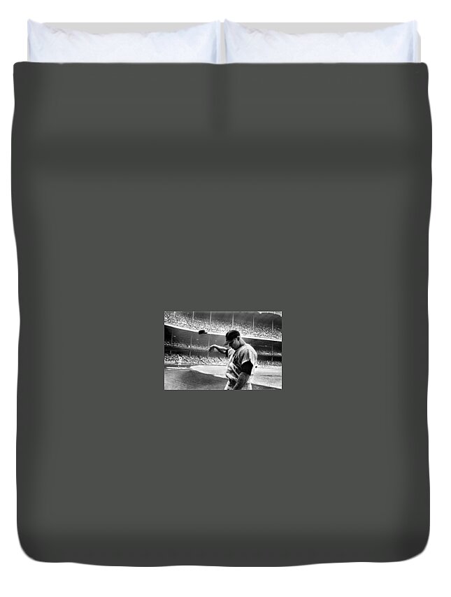 #faatoppicks Duvet Cover featuring the photograph Mickey Mantle by Gianfranco Weiss