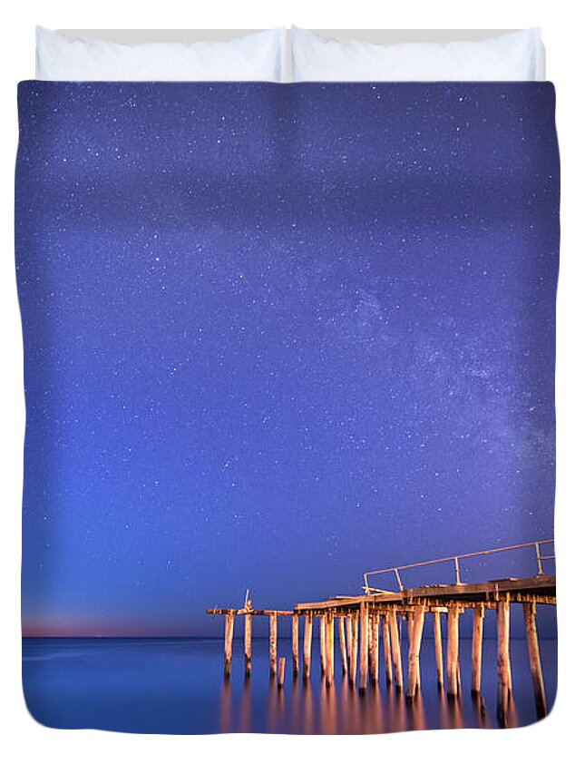 Milkyway Duvet Cover featuring the photograph Milky Way Sunrise by Michael Ver Sprill