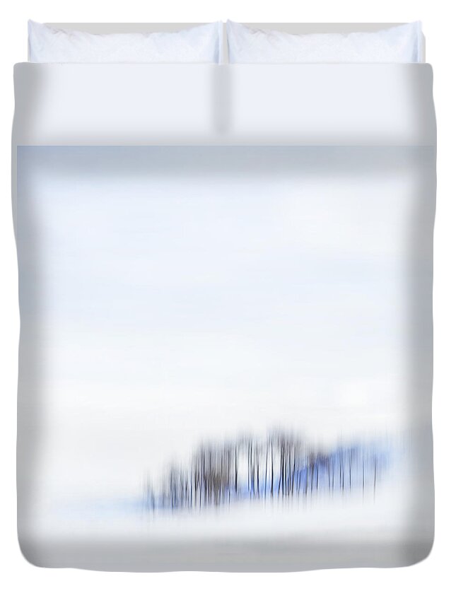 Minimalism Duvet Cover featuring the photograph Minimal Trees by Theresa Tahara
