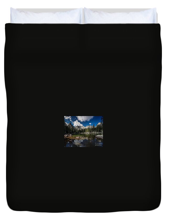 Nature Duvet Cover featuring the photograph Mirror Lake by Steven Reed