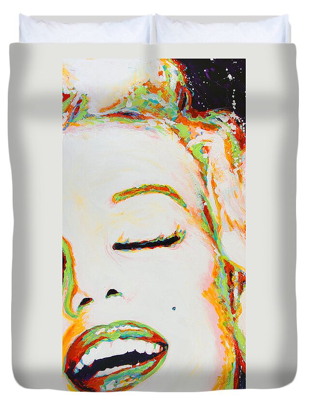 Beauty Duvet Cover featuring the painting Miss Marilyn by Steve Gamba