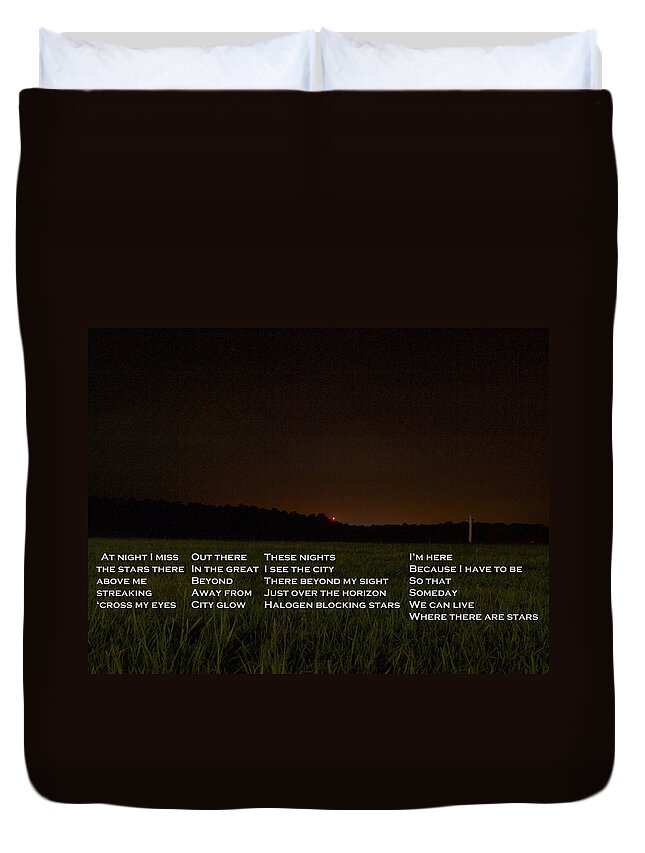 Joshua House Photography Duvet Cover featuring the photograph Missing the Sky by Joshua House