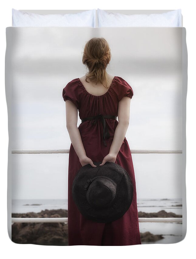 Girl Duvet Cover featuring the photograph Missing You by Joana Kruse