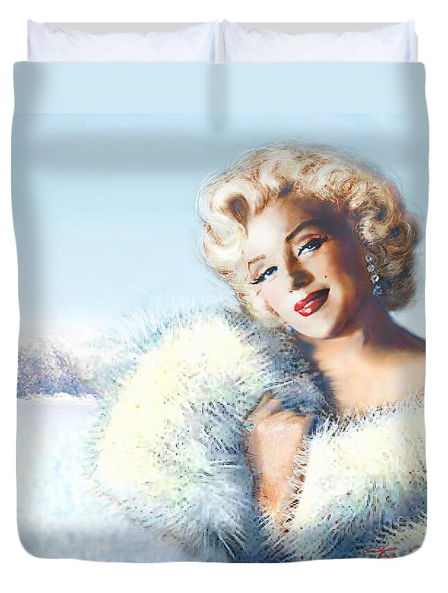 Marilyn Duvet Cover featuring the painting MM 126 d 4 by Theo Danella