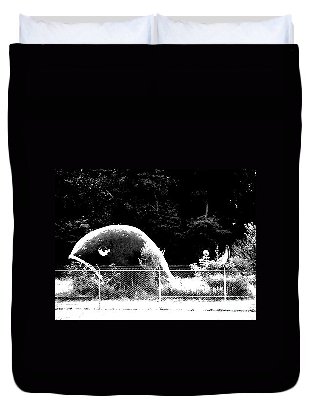 Whales Duvet Cover featuring the photograph Moby Dick by Michael Krek