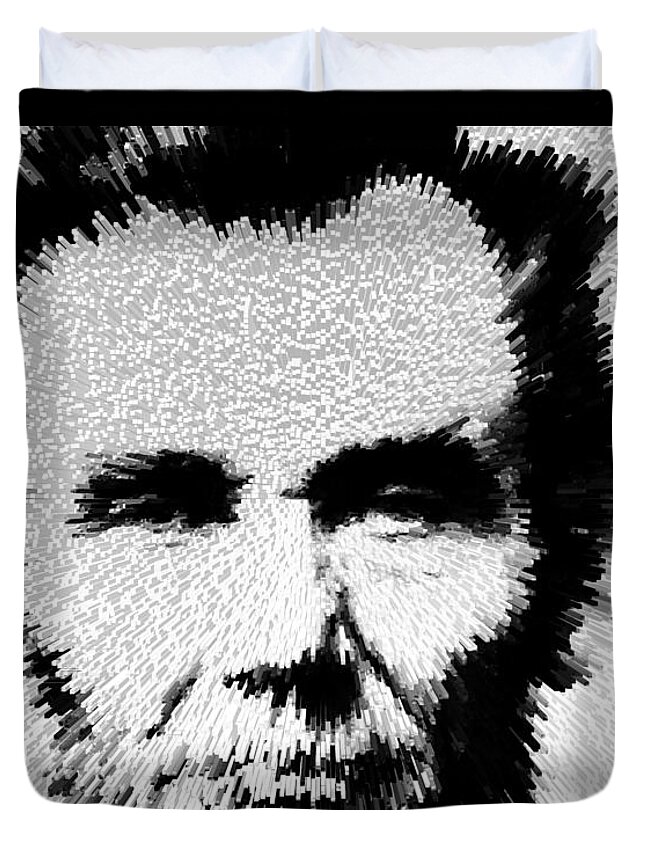 Abraham Lincoln Duvet Cover featuring the painting Modern Abe - Abraham Lincoln Art by Sharon Cummings by Sharon Cummings