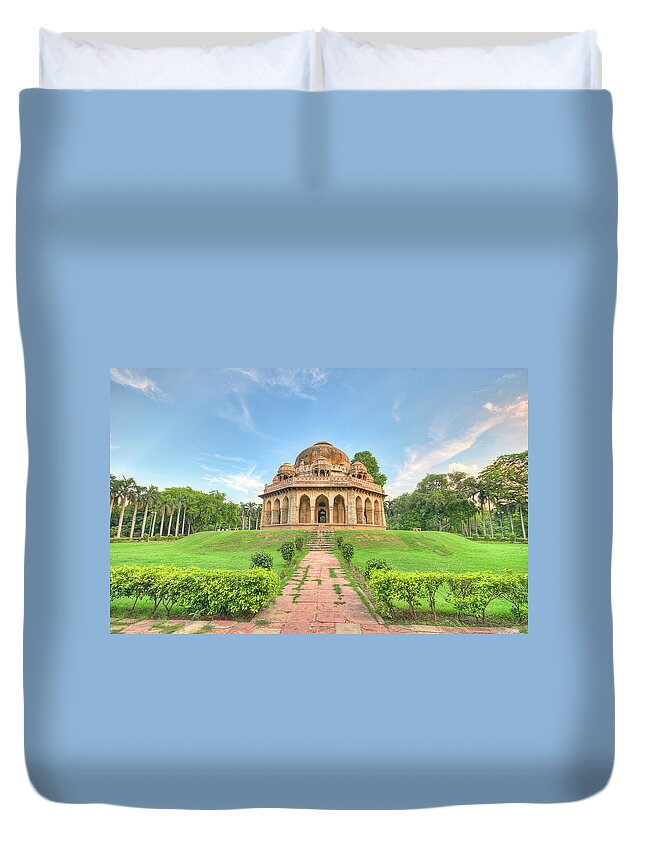 Tranquility Duvet Cover featuring the photograph Mohammed Shahs Tomb At Lodi Gardens by Mukul Banerjee Photography