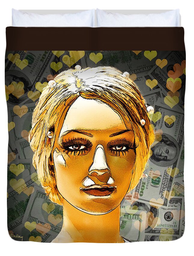 Money Love Duvet Cover featuring the photograph Money Love by Chuck Staley
